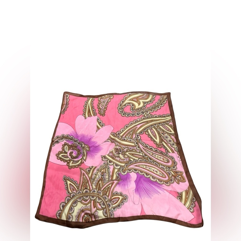 Silk Paisley floral Scarf twilly for purse